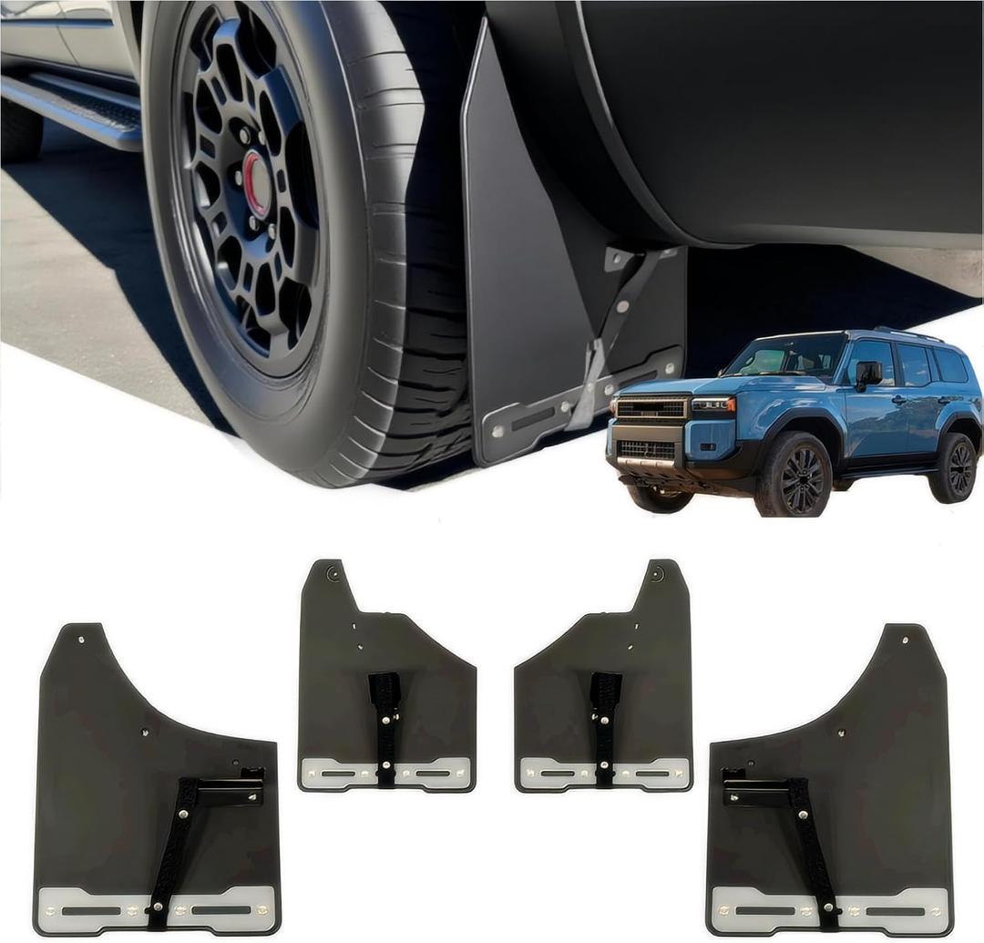 Mud Flaps Fit for Toyota Land Cruiser Prado J250 LC250 2024 2025, Front and Rear Splash Guards Mud Guards, Aftermarket Off-Road Style, 4PCS, PD24D11