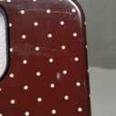 Jusy Compatible with MagSafe Polka Dot Case for iPhone 13 Pro Max, Cute Aesthetic Polka Dots Magnetic Phone Case, Soft TPU and Hard PC Protective Phone Cover for Women GirlsShiny - Brown