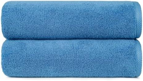 Amazon.com: Amazon Basics 2 Piece Quick-Dry Oversize Bath Towel, 100% Cotton, Lake Blue, 54" x 30"