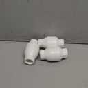 Geetery 3 Pcs PVC Inline Check Valve Solvent Connections White Plastic Backflow Preventer Pipe Fittings Check Socket Schedule (3/4 Inch)