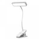Rechargeable LED Clip-On Reading Lamp With 3 Brightness Levels, Portable Compact Bedside Reading Light