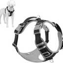 Plutus Pet No Pull Dog Harness, Release at Neck, Reflective Adjustable Dog Vest Harness, Easy Control Handle for Walking, for Small Medium Large Dogs, Black, S