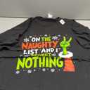 Groovy Christmas Shirts Pajamas Pjs Funny On The List Of Naughty And I Regret Nothing Xmas Meme T-Shirt, Size 4XL