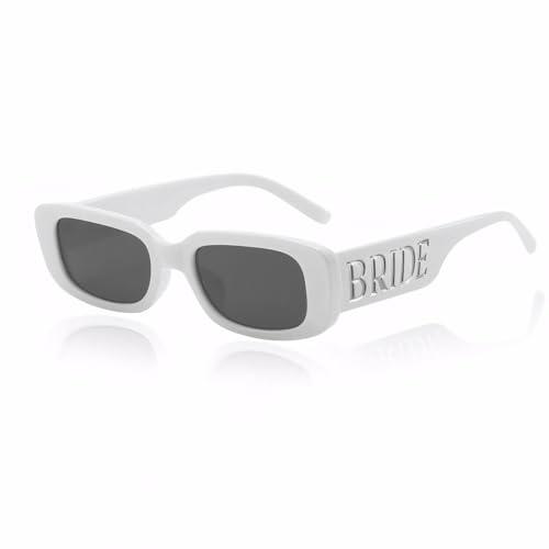 Bride Sunglasses White Bridal Sunglasses For Women,Bridal Sunglass For Bachelorette Party,Bachelorette Party Favors Accessories Bridal Shower Gifts For Bride Party