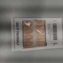 30 Pcs Chrome Press on Nails Almond Short Fake Nails with White French Tip Designs Glossy False Nails Press-ons Light Pink Glue Stick on Nails for Women Girls