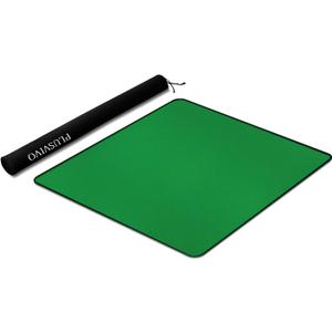 Mahjong Mat Anti Slip and Noise Reduction Table Cover for Mahjong Paigow Poker Dominos 32.6" x 32.6"(83cm x 83cm) Green