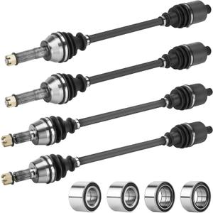 Front Rear CV Axle with Bearing Kit for Polaris Ranger 1000/ XP 2015-2018, Ranger 570 Full Size 2015; Ranger 900 XP Crew 2013-2018; CV Axle Drive Half Shaft Full Set, (Non High Lifter) -4 Set