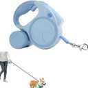 Retractable Dog Fancy Leash with Flashlight and Dispenser, 16 ft Dog Retractable Leash is Perfect for Safe and Comfortable Walking with Your Pet - Suitable for Dogs - Blue