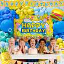 Sponge Birthday Decorations Kit - 153Pcs Under the Sea Party Supplies with Balloon Arch, Backdrop & Video Guide - All-in-One Vibrant Decor for Kids & Teens Birthday, Easy No-Stress Setup