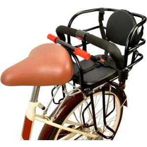 Kids Rear Bike Seat, Rear Mount Child Bike Seat for 18 Months to 7 Years Old, Safety Bicycle Carrier for Adult Mountain Bike & Electric Bikes (Black)