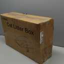 2PACK Stainless Steel Cat Litter Boxes, Large Metal Litter Box with High Sides Lid, Odor Free Litter Pan Include Scoop Easy Cleaning Anti-Scratch Kitty Cat Box Anti-Urine Leakage, Non-Sticky (Light Grey(23in))