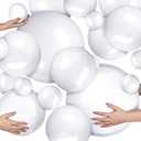 Sratte 20 Pcs Inflatable Beach Balls Bulk, Multiple Sizes Summer Swimming Pool Balls for Adults Hawaii Luau Party Supplies(White,Classic)
