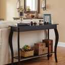 ChooChoo Narrow Console Table, Chic Accent Sofa Table, Entryway Table, 39.3 Inch, Black