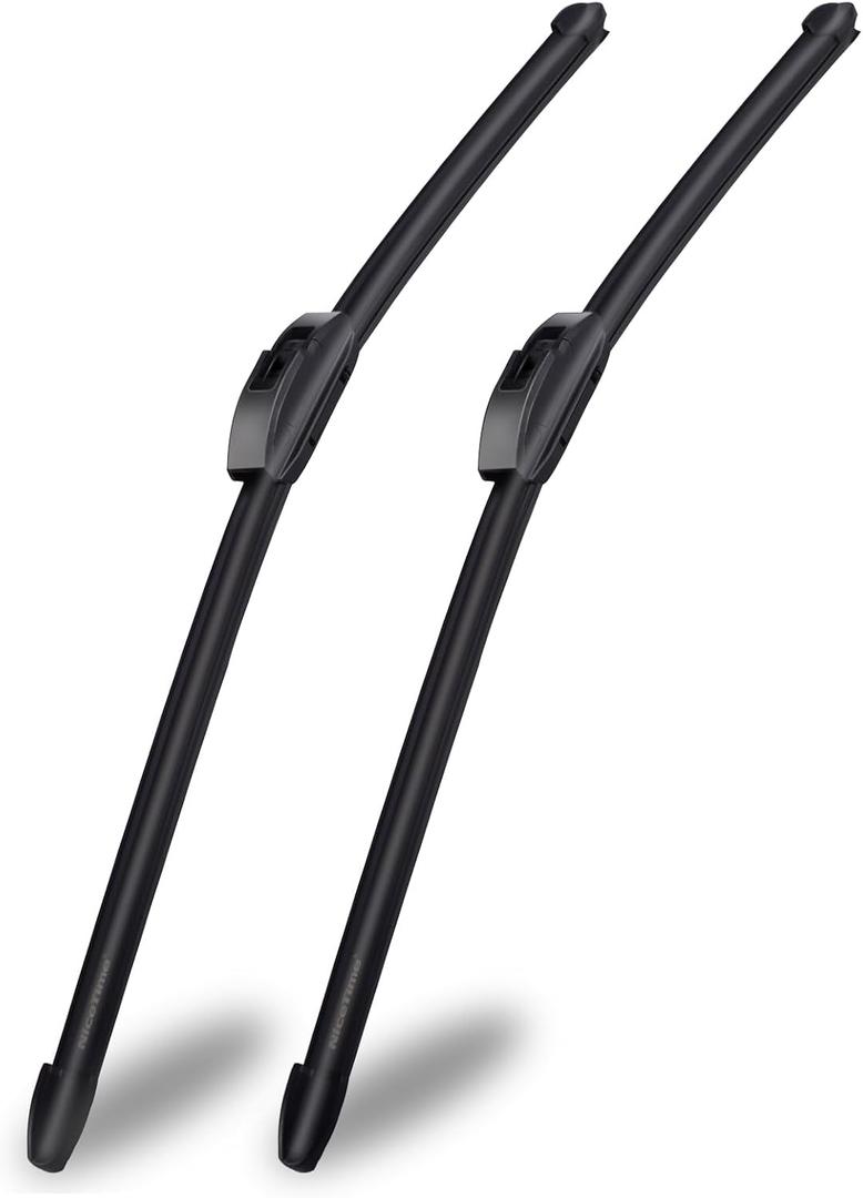 OEM Quality 26" + 20" Universal J/U Hook Front Windshield Wiper Blades, Quiet All-Season Automotive Replacement Blades, Durable Stable Front Windscreen Wiper (Set of 2) OEM Quality 26" + 20" Universal J/U Hook Front Windshield Wiper Blades, Quiet All-Season Automotive Replacement Blades, Durable Stable Front Windscreen Wiper (Set of 2)