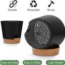 YNNICO Indoor Self Watering Planters with Drainage Holes and Saucers, 8, 7, 6.5, 6, 5.5, 5 Inches, Black, 6 Pots