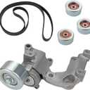 Drive Belt Tensioner Idler Pulley Kit Compatible with Toyota Tacoma 2005-2015, 4Runner 2003-2009, FJ Cruiser 2007-2009, Tundra 2005-2012 V6 4.0L Replacement for 16604-0P011 16620-31040