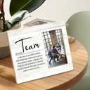 SRADMO Team Gifts: Inspirational Picture Frame - Team Definition 10x8 inch Wooden Tabletop Photo Frame