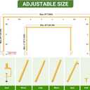 Adjustable Over The Table Arch Stand with Clamps - Heavy Duty Metal Balloon Table Rod for Wedding, Birthday, Halloween, Christmas Decorations -8FTx4FT Indoor & Outdoor Party Decor Frame