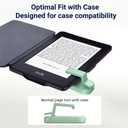 DATAFY [Case-Friendly] Page Turner for Kindle Paperwhite Oasis Kobo eReaders, Camera Camcorder Remote Controls, Page Turner Clicker for ipad Tablets Reading Novels with Wrist Strap Storage Bag Green