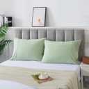 3 x H HOUSEHOLD Super Soft Smooth Queen Size Pillowcases - Breathable Jersey Knit Fabric, Queen Size, Cool Touch for Better Sleep (Mint, Queen Size 20" x 30")