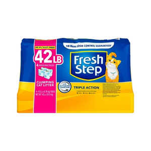 FRESH STEP® TRIPLE ACTION- ACTIVATED CHARCOAL – CLUMPING CAT LITTER 19 kg.