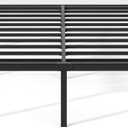 NEW JETO Metal Bed Frame,Queen Size Bed Frame with Storage Space,Heavy Duty Sturdy Mattress Foundation,Easy Assembly,No Box Spring Needed, Black,14 Inch,Queen