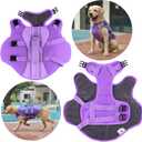 Dog Life Jacket Large, High Flotation Dog Life Vest for Swimming Boating, Reflective Puppy Lifejacket with Superior Buoyancy and Rescue Handle, Adjustable Safety Dogs Floating Vests