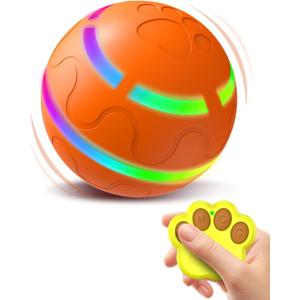 Interactive Dog Toys, Durable 360 Anti-Chew Remote Control Interactive Ball for Medium/Large Dogs, Self-Rolling & Jumping Chew Proof Dog Ball, USB Rechargeable, for Indoor/Outdoor Use