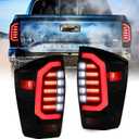 LED Tail Lights Compatible for 2016 2017 2018 2019 2020 2021 2022 Toyota Tacoma Smoked Black Taillights Brake Rear Lamps, Turck Tail Lamp Assembly Passenger & Driver Side