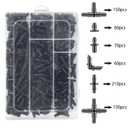 Unoutur 600 Pcs Barbed Connectors Drip Irrigation Fittings Kit, 1/4" Drip Irrigation Kit for Garden Flower Pot Greenhouse Lawn (Straight Barbs,Single Barbs,Tees,Elbows,End Plug,4-Way Coupling)