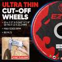 2 x 20-Pack 4-1/2" Ultra Thin Cut Off Wheels for Angle Grinder | Double Fiberglass Reinforcement, Cuts Steel Stainless Iron and INOX,13300 RPM High Speed, 7/8" Arbor Fit