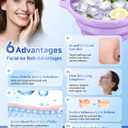 Face Bowl for Ice with Built-in Ice Tray  Collapsible Silicone Facial Ice Bath Bowl for Cold Plunge Therapy, Skin Tightening & Acne Relief  Portable Spa Tool for Home & Travel(Purple)