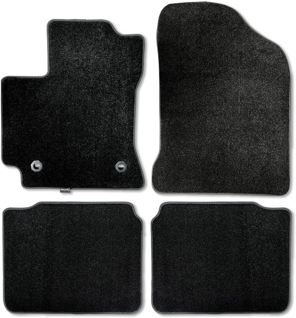 CarsCover Custom Fit 2014-2019 Toyota Corolla Front and Rear Carpet Car Floor Mats Heavy Cushion Ultramax Asphalt Black