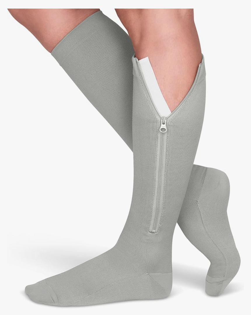 TheraMagic™ Zipper Compression Socks for Men & Women, 15-20mmHg Closed Toe Graduated Zippered Compression Stocking