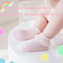 Baby Toddler Ruffle Socks Newborn Infant Girls Cotton Socks Unisex 5 Pairs (White)