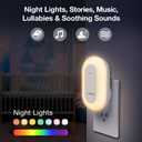 VTech BC8113 V-Hush Plug Sleep Training Soother with 40 Stories/Songs/Sounds & Record Your own Voice. Bluetooth Speaker, 250+ Multi-Color Night Light, No Batteries & No Cords Required