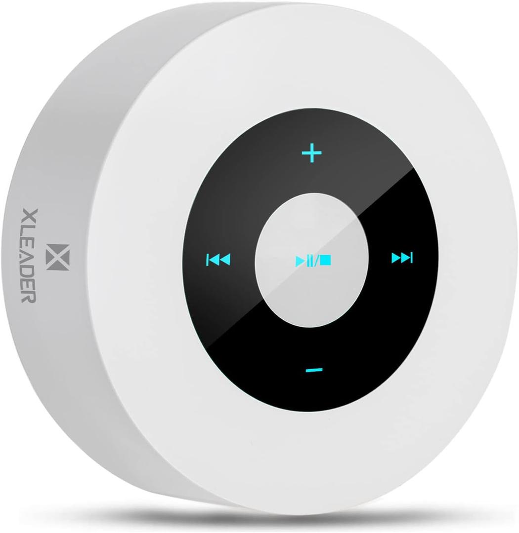 XLEADER SoundAngel A8 Bluetooth Speaker, White, 15h Music Playtime, Waterproof Case, 3.5mm Audio Cable, Micro USB Charging Cable