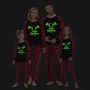 VENTELAN Family Matching Christmas Pajamas Set Holiday Santa Claus Sleepwear Xmas PJS Set for Couples and Kids (Small, Red Plaid)