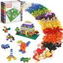1100 Pieces Building Bricks, Compatible with Lego Classic Building Blocks Bulk with Baseplates, Doors Windows and Wheels, STEM Creative Construction Toys for 6 7 8 9 10 11 12 Year Old