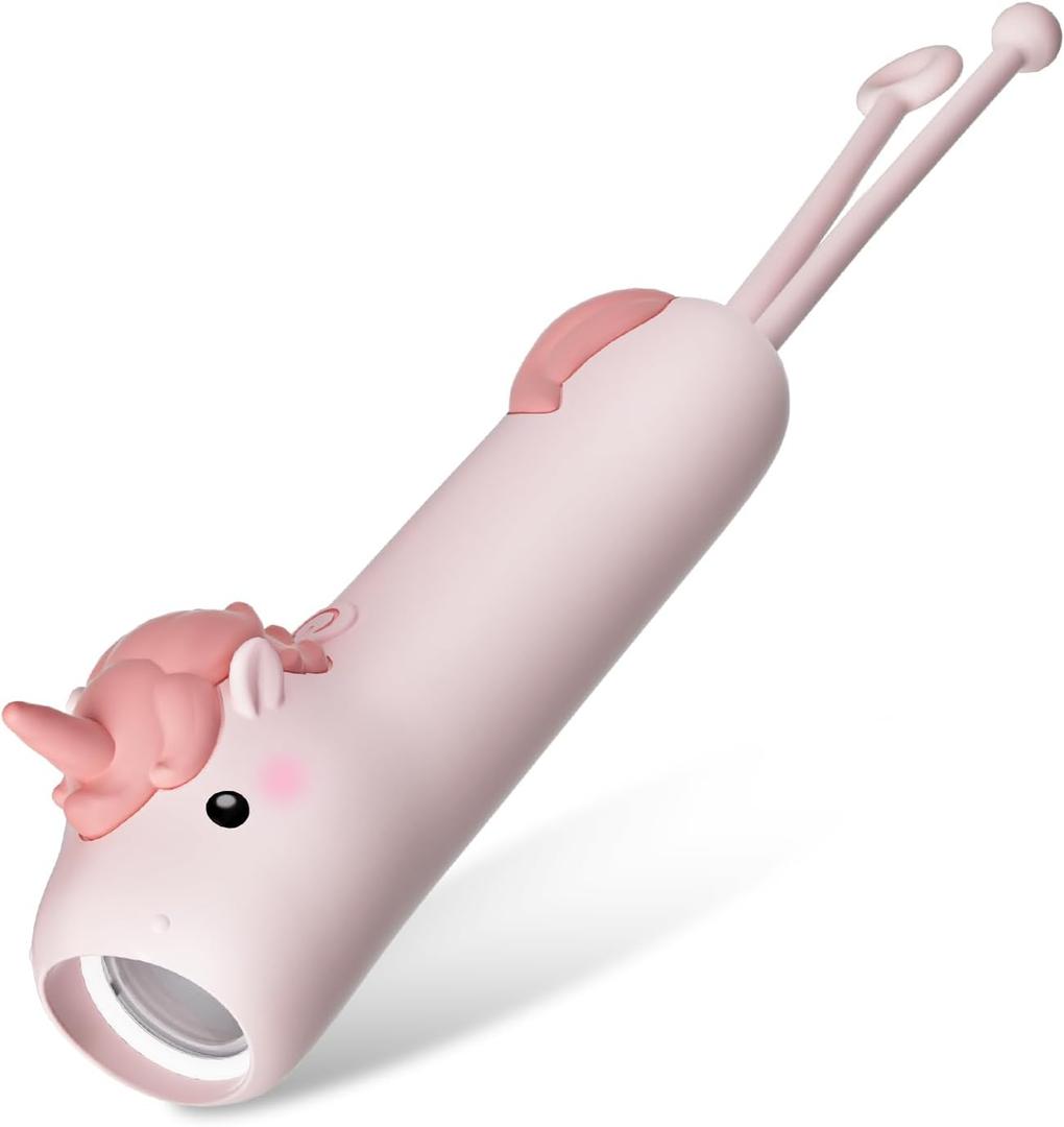 Kids Flashlight Rechargeable, LED Kid Flashlight for Boys & Girls, Unicorn Toys for Girls Age 4-6, Pink Unicorns Flashlights for Kid for Camping & Outdoor Adventures, Birthday Gift, 1Pack