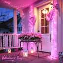 JMEXSUSS 66 Ft Connectable Pink Lights for Room Decor, 200 LED Pink String Fairy Christmas Lights Clear Wire Plug in for Bedroom Indoor Outdoor Girl's Room Home Anniversary Birthday