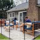 Zippity 39in H (5 Fence Panels) No Dig Easy Install Zippity Black Metal Fence, Decorative Fence Ideal for Garden Fencing For Dogs, Temporary Fence or Garden Fence Animal Barrier, WF29006