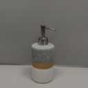 Soap Dispenser for Kitchen & Bathroom, Dish Soap, Hand Soap, Shampoo, Conditioner Dispenser Bottle with Stainless Steel Pump, Includes Silicone Funnel, Non-Slip Design, Kitchen Decor, White