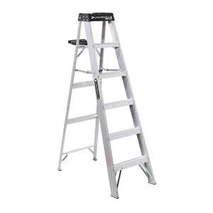 Louisville 8' 300lb Aluminum Stepladder & LITE 6' 250lb Aluminum Step Ladder with Tool Tray