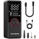 Tire Inflator Portable Air Compressor, Cordless Electric Bike Pump 150PSI Fast Inflation with LED Light, Pressure Gauge, and Deflation Mode, Portable Air Pump for Car Bike Motorcycle Ball