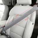 HighnessHwoo Extra Long Seatbelt Covers for Adults Kids Women & Men, Soft Car Seat Belt Strap Cushion for Sedan, SUV, Trucks, Shoulder Neck Chest Protector Pads, Auto Accessories, 1pc, Gray, 15.5in