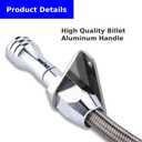 for Chevy GM 4L80E 700R4 4L60E Flexible Transmission Dipstick Tube with Firewall Mount Stainless Steel Braided Housing