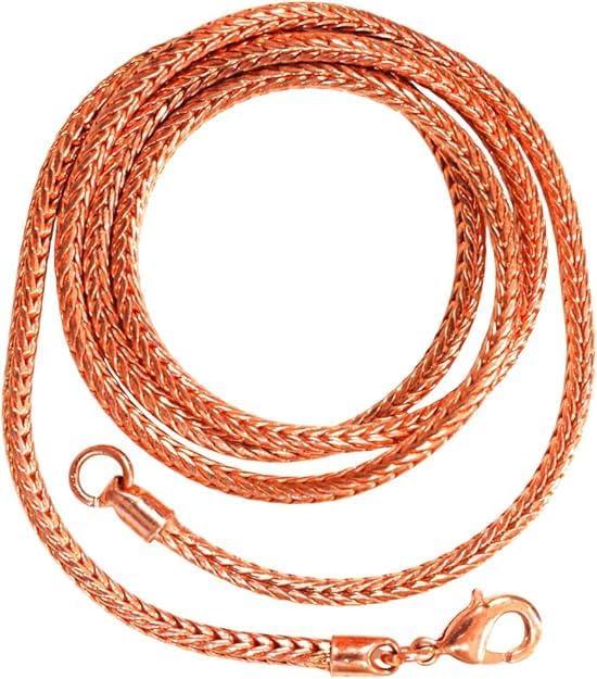 Pure Copper Snake Chain Necklace for Men & Women, Heavy Solid Copper Statement Jewelry Gift, Multiple Lengths (1626 Inch)