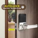 Cielsa Dawn Electronic Door Lock with Door Handle,Keypad Door Lock with Handle,Smart Locks for Front Door Keyless Entry Digital Knob with Code-Fob-Key(Brushed Nickel,1pack)