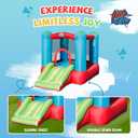 ACTION AIR Toddler Inflatable Bounce House w/Blower, Durable Sewn & Extra Thick for Indoor/Outdoor Fun with Slide